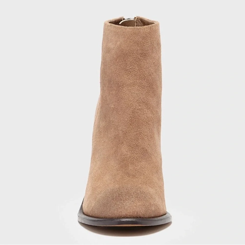 Kelsi Dagger‎ Brooklyn Huron Latte Suede Booties Chunky Heel 7.5